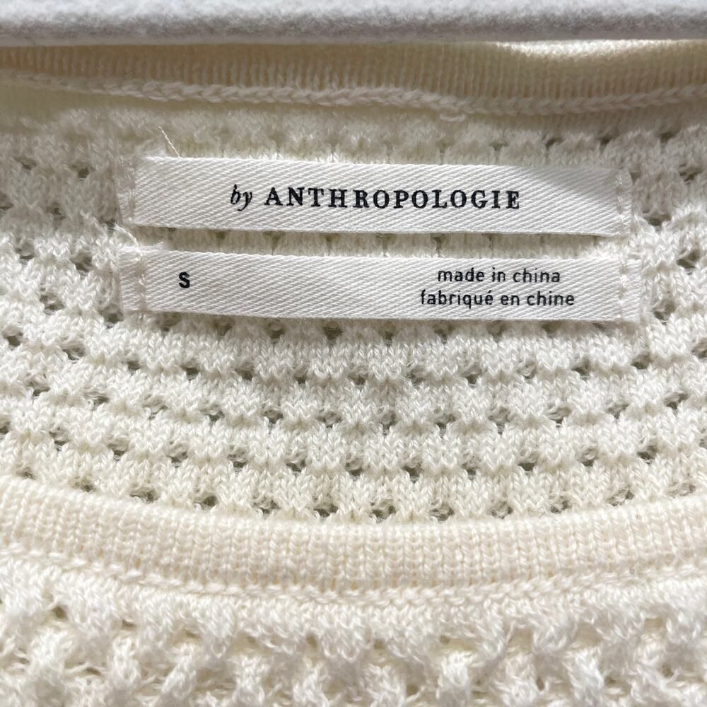 NWT Anthropologie Emilia Pommed Pullover Sweater Ivory Cream - Size: Small - Picture 5 of 7